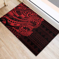 Red Couple Dolphins Maori Polynesian Style Rubber Doormat LT9 - Polynesian Pride