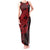 Red Couple Dolphins Maori Polynesian Style Tank Maxi Dress