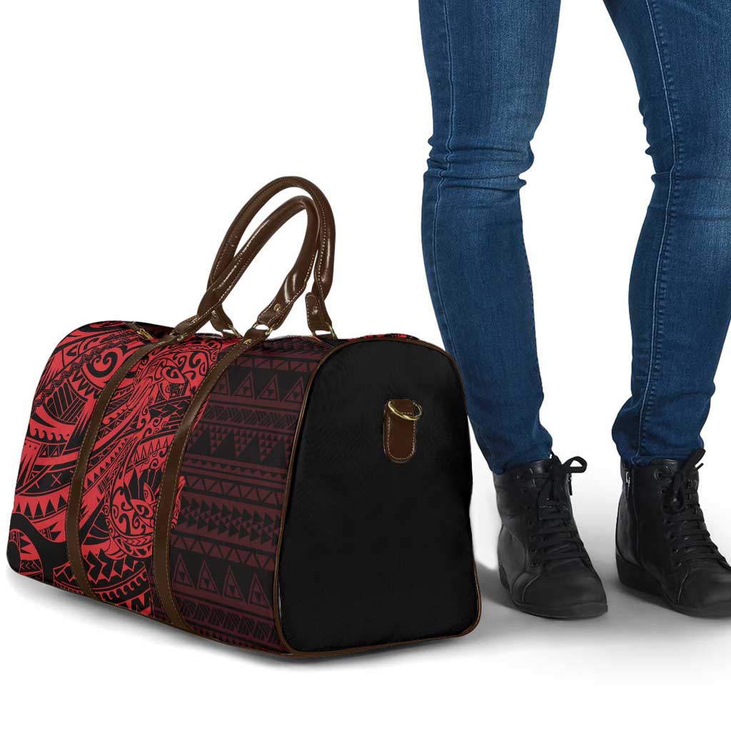Red Couple Dolphins Maori Polynesian Style Travel Bag LT9 - Polynesian Pride