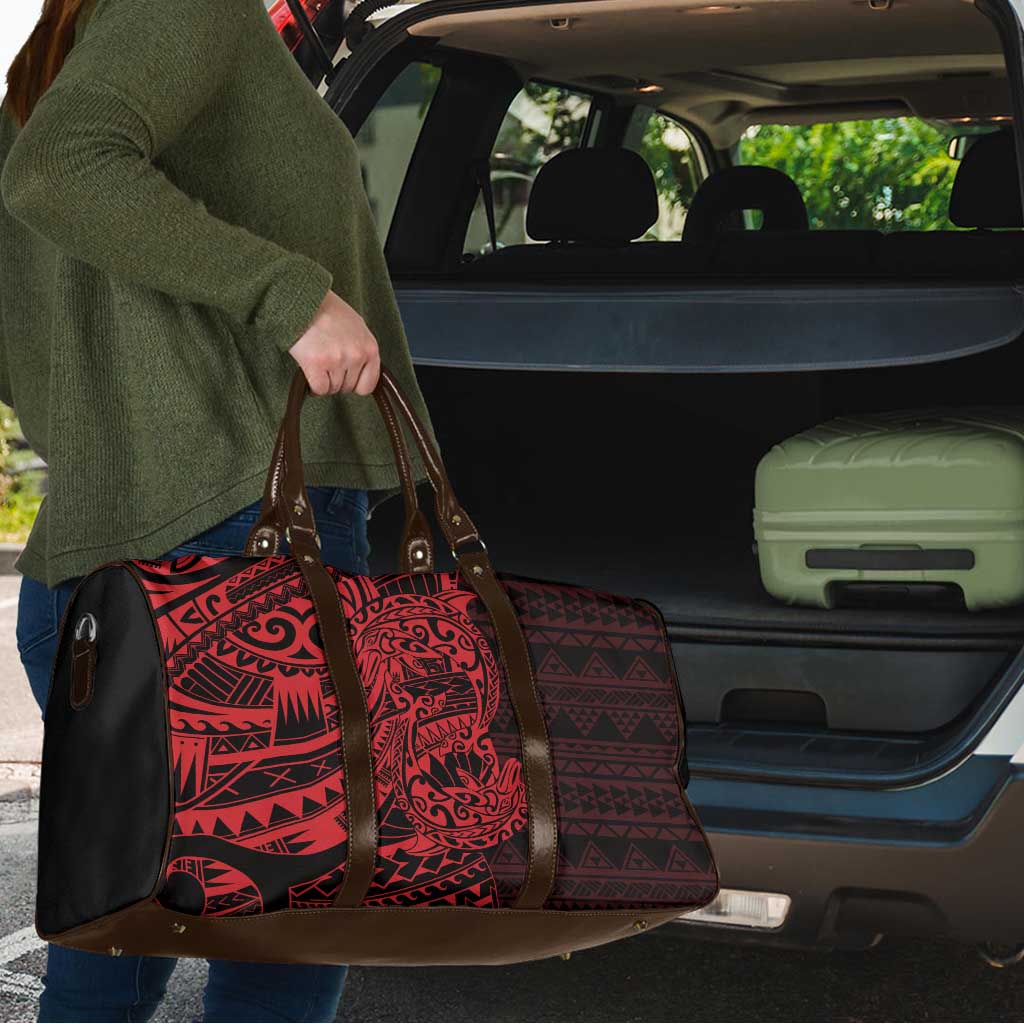 Red Couple Dolphins Maori Polynesian Style Travel Bag LT9 - Polynesian Pride
