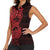 Red Couple Dolphins Maori Polynesian Style Women Sleeveless Polo Shirt