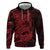 Red Couple Dolphins Maori Polynesian Style Zip Hoodie