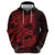 Red Couple Dolphins Maori Polynesian Style Zip Hoodie