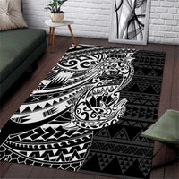 White Couple Dolphins Maori Polynesian Style Area Rug LT9 White - Polynesian Pride