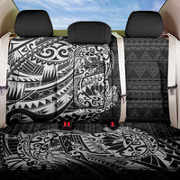 White Couple Dolphins Maori Polynesian Style Back Car Seat Cover LT9 One Size White - Polynesian Pride