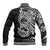 White Couple Dolphins Maori Polynesian Style Baseball Jacket