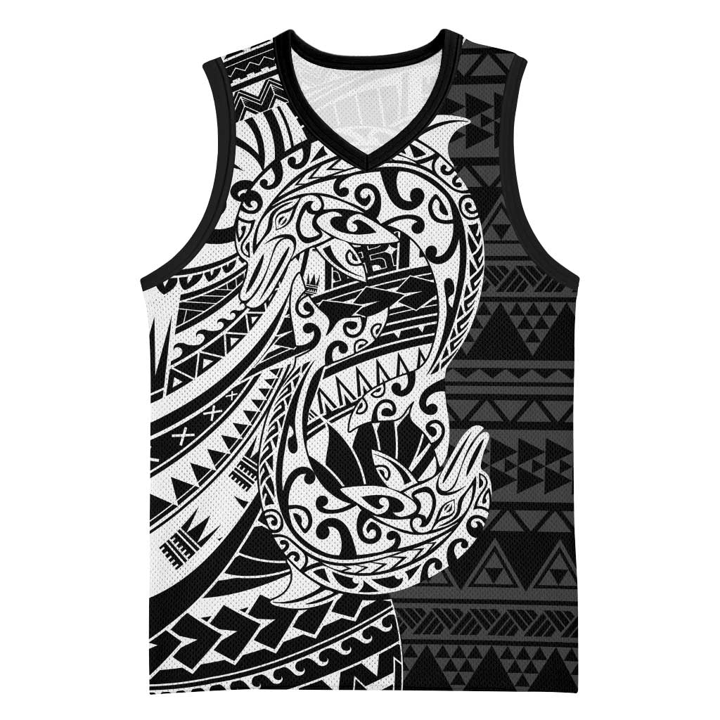 White Couple Dolphins Maori Polynesian Style Basketball Jersey LT9 Unisex White - Polynesian Pride