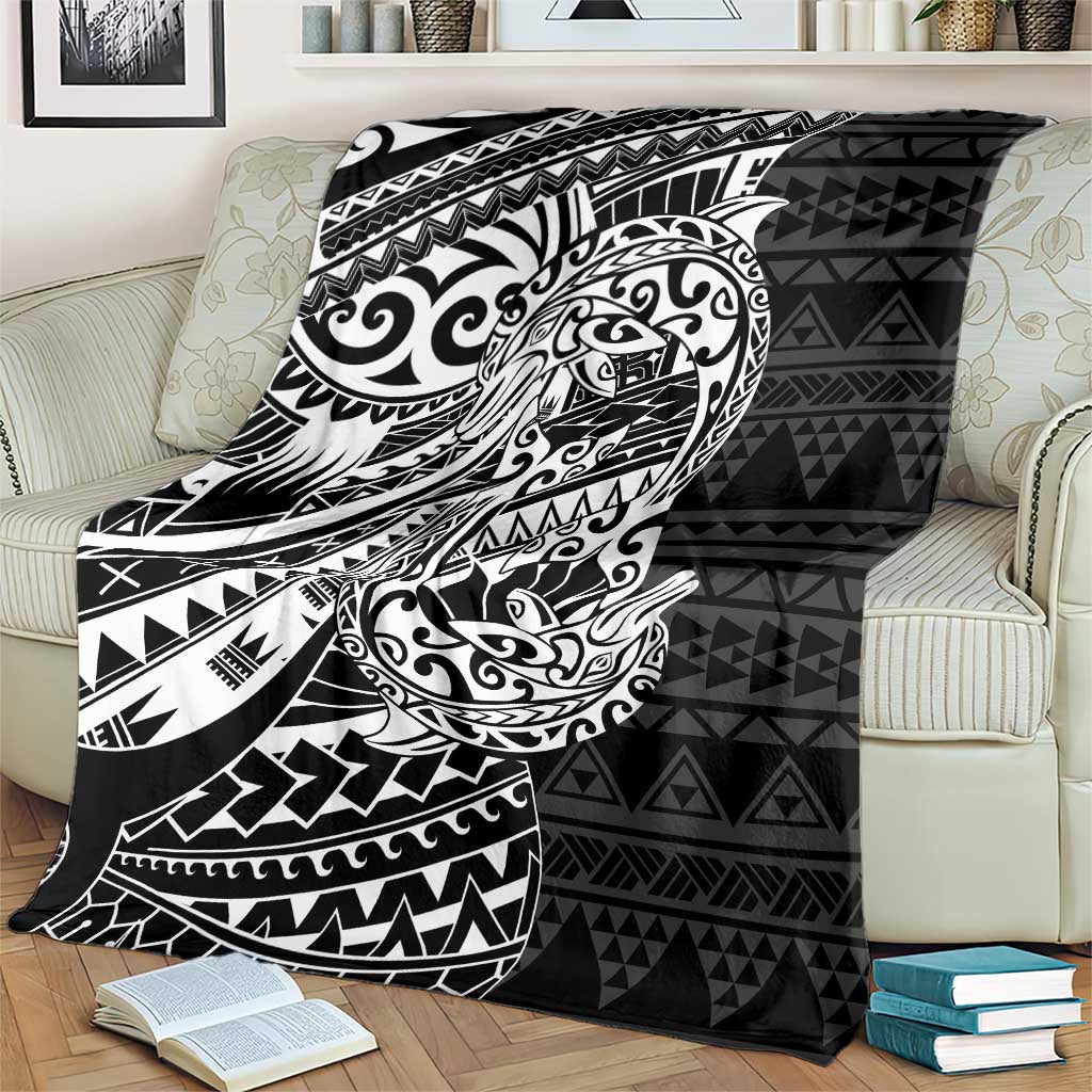 White Couple Dolphins Maori Polynesian Style Blanket LT9 - Polynesian Pride