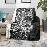 White Couple Dolphins Maori Polynesian Style Blanket LT9 - Polynesian Pride