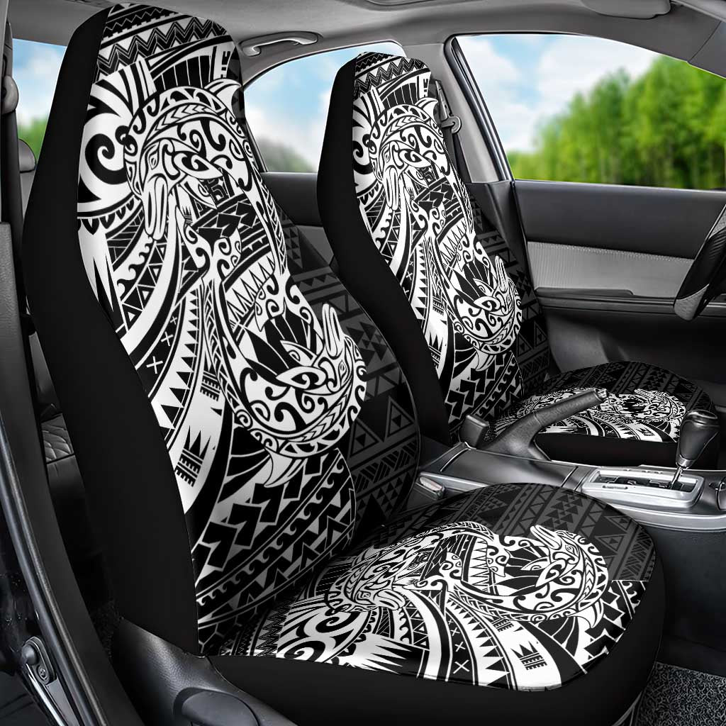 White Couple Dolphins Maori Polynesian Style Car Seat Cover LT9 - Polynesian Pride