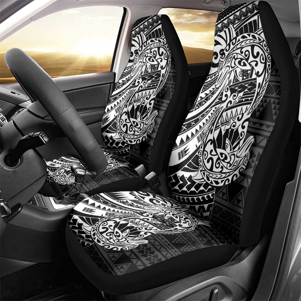 White Couple Dolphins Maori Polynesian Style Car Seat Cover LT9 - Polynesian Pride