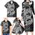 White Couple Dolphins Maori Polynesian Style Family Matching Long Sleeve Bodycon Dress and Hawaiian Shirt