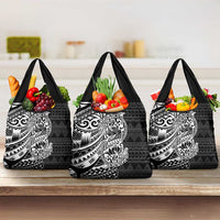 White Couple Dolphins Maori Polynesian Style Grocery Bag LT9 3-pack One Size White - Polynesian Pride