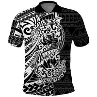 White Couple Dolphins Maori Polynesian Style Polo Shirt LT9 White - Polynesian Pride
