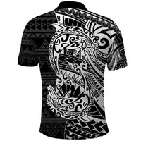 White Couple Dolphins Maori Polynesian Style Polo Shirt LT9 - Polynesian Pride