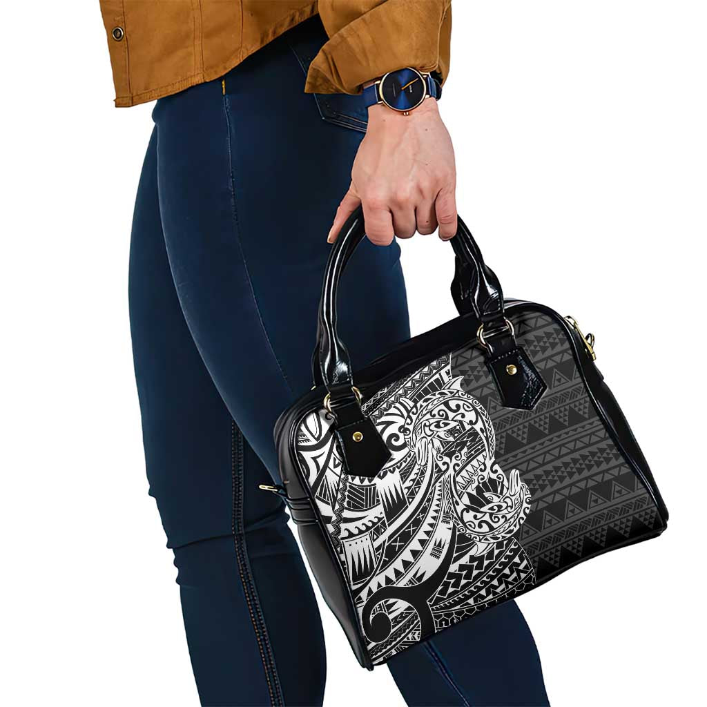 White Couple Dolphins Maori Polynesian Style Shoulder Handbag LT9 - Polynesian Pride