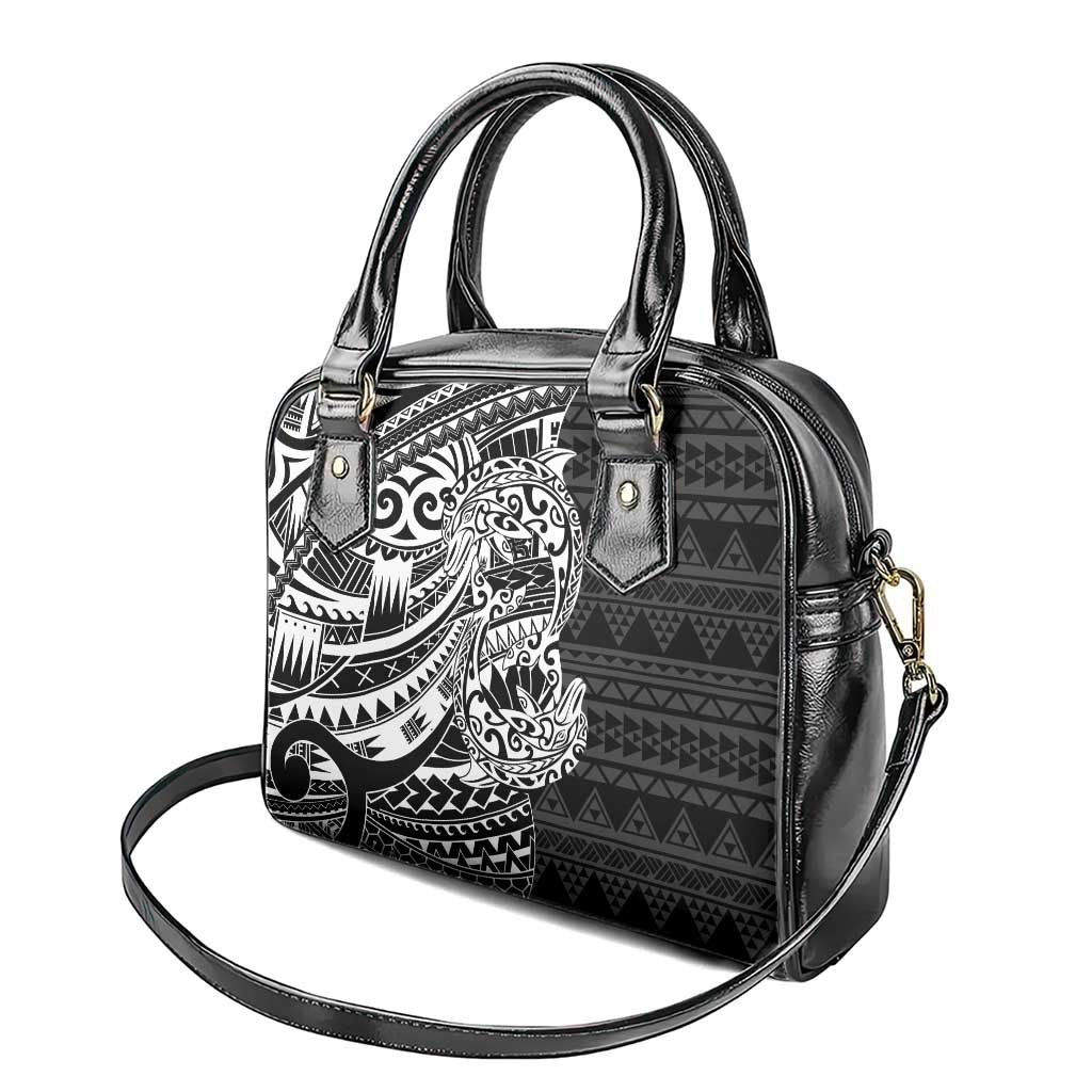 White Couple Dolphins Maori Polynesian Style Shoulder Handbag LT9 - Polynesian Pride