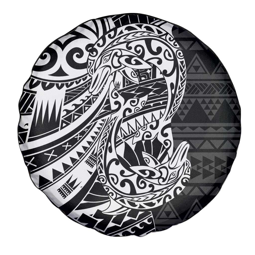 White Couple Dolphins Maori Polynesian Style Spare Tire Cover LT9 - Polynesian Pride