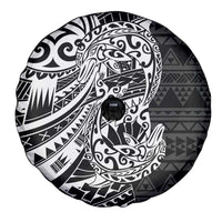 White Couple Dolphins Maori Polynesian Style Spare Tire Cover LT9 - Polynesian Pride
