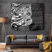 White Couple Dolphins Maori Polynesian Style Tapestry LT9 White - Polynesian Pride