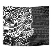 White Couple Dolphins Maori Polynesian Style Tapestry LT9 - Polynesian Pride