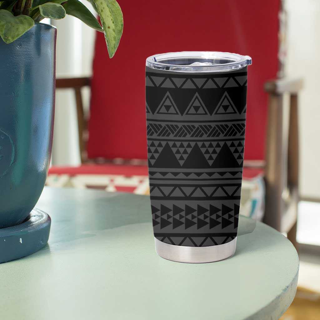 White Couple Dolphins Maori Polynesian Style Tumbler Cup LT9 - Polynesian Pride