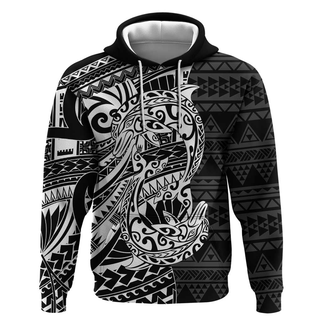 White Couple Dolphins Maori Polynesian Style Zip Hoodie LT9 Pullover Hoodie White - Polynesian Pride