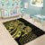 Yellow Couple Dolphins Maori Polynesian Style Area Rug