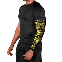 Yellow Couple Dolphins Maori Polynesian Style Arm Sleeves LT9 - Polynesian Pride
