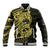 Yellow Couple Dolphins Maori Polynesian Style Baseball Jacket