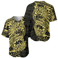 Yellow Couple Dolphins Maori Polynesian Style Baseball Jersey LT9 - Polynesian Pride