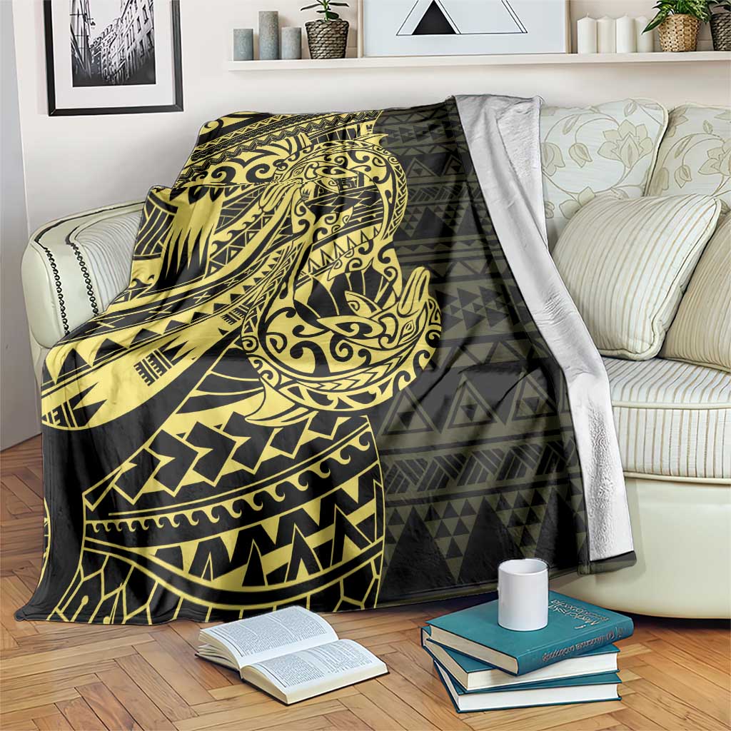 Yellow Couple Dolphins Maori Polynesian Style Blanket LT9 Yellow - Polynesian Pride