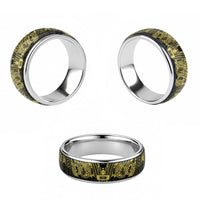 Yellow Couple Dolphins Maori Polynesian Style Classic Ring LT9 - Polynesian Pride