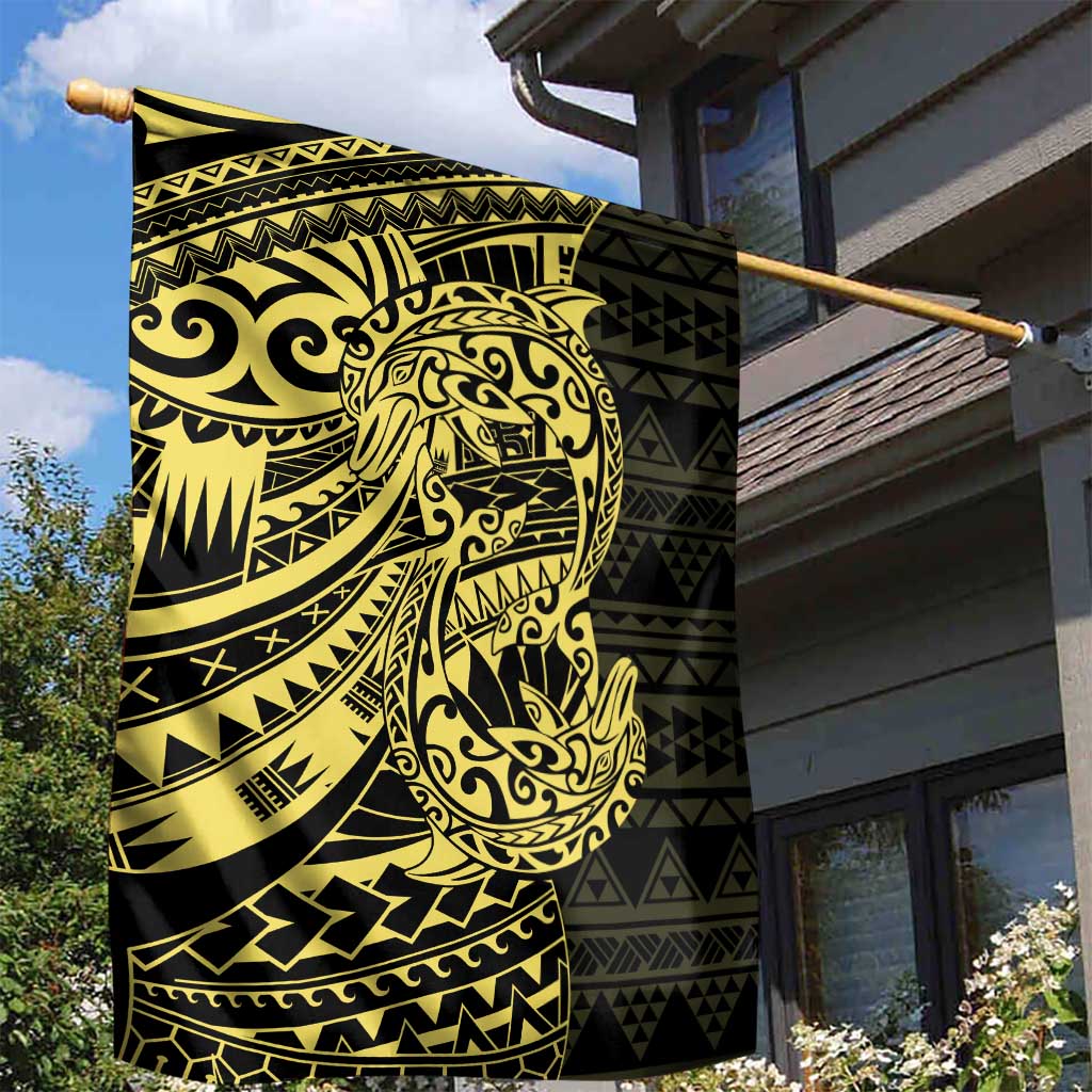 Yellow Couple Dolphins Maori Polynesian Style Garden Flag LT9 - Polynesian Pride