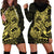 Yellow Couple Dolphins Maori Polynesian Style Hoodie Dress