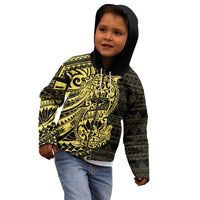 Yellow Couple Dolphins Maori Polynesian Style Kid Hoodie LT9 - Polynesian Pride