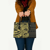 Yellow Couple Dolphins Maori Polynesian Style Leather Bag LT9 - Polynesian Pride