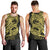 Yellow Couple Dolphins Maori Polynesian Style Men Tank Top