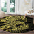 Yellow Couple Dolphins Maori Polynesian Style Round Carpet