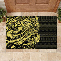 Yellow Couple Dolphins Maori Polynesian Style Rubber Doormat LT9 Yellow - Polynesian Pride