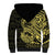 Yellow Couple Dolphins Maori Polynesian Style Sherpa Hoodie