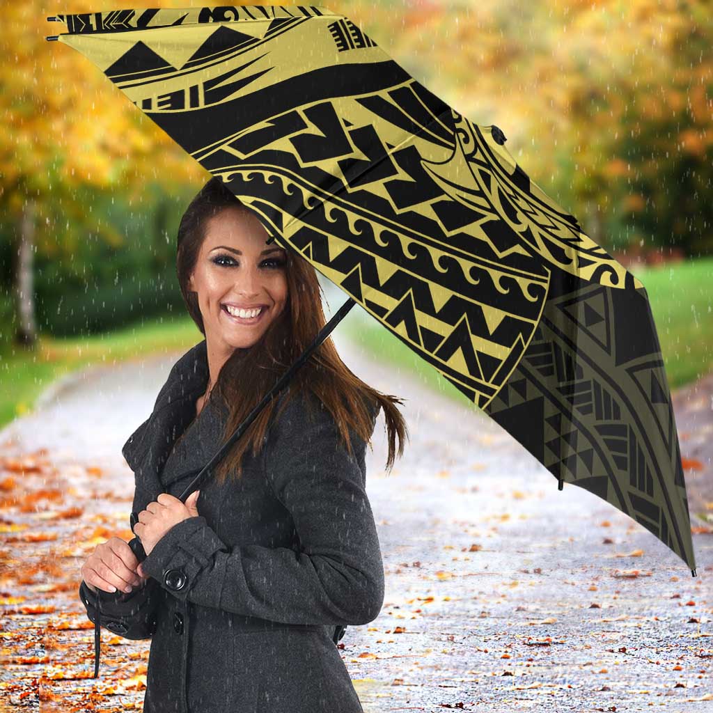 Yellow Couple Dolphins Maori Polynesian Style Umbrella LT9 - Polynesian Pride