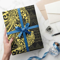 Yellow Couple Dolphins Maori Polynesian Style Wrapping Paper LT9 - Polynesian Pride