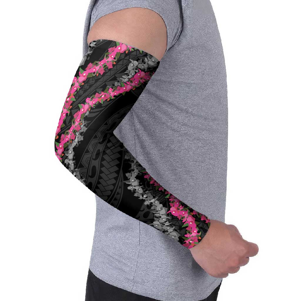Guam Bougainvillea Lei Arm Sleeves Chamorro Tribal Pattern LT9 - Polynesian Pride