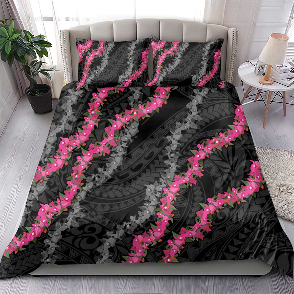Guam Bougainvillea Lei Bedding Set Chamorro Tribal Pattern LT9 - Polynesian Pride