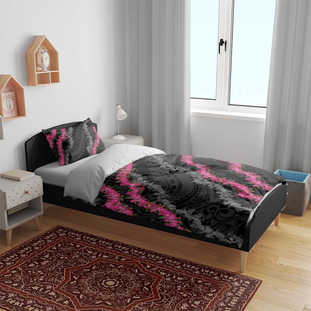 Guam Bougainvillea Lei Bedding Set Chamorro Tribal Pattern LT9 - Polynesian Pride