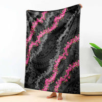 Guam Bougainvillea Lei Blanket Chamorro Tribal Pattern LT9 - Polynesian Pride