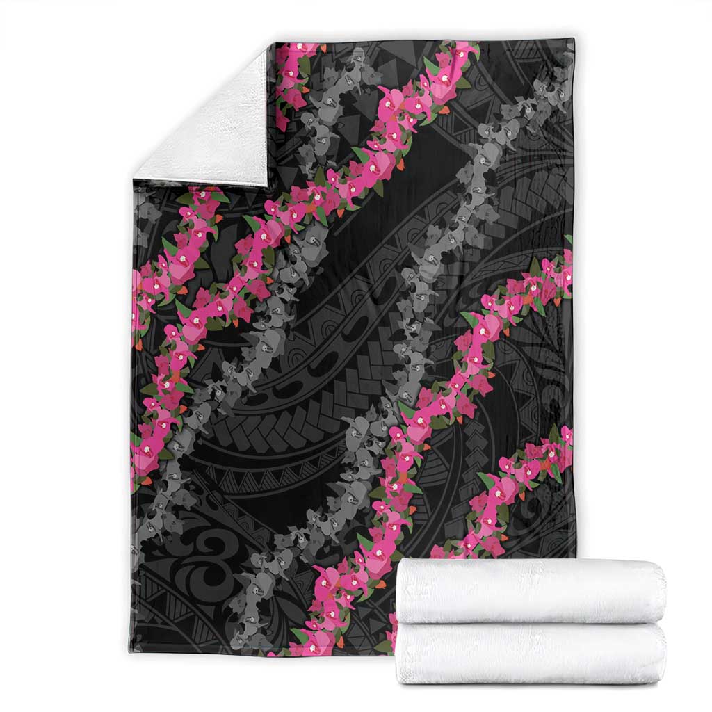 Guam Bougainvillea Lei Blanket Chamorro Tribal Pattern LT9 - Polynesian Pride