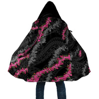 Guam Bougainvillea Lei Cloak Chamorro Tribal Pattern LT9 Unisex Black - Polynesian Pride
