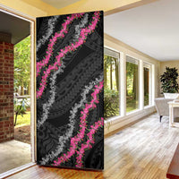 Guam Bougainvillea Lei Door Cover Chamorro Tribal Pattern LT9 - Polynesian Pride